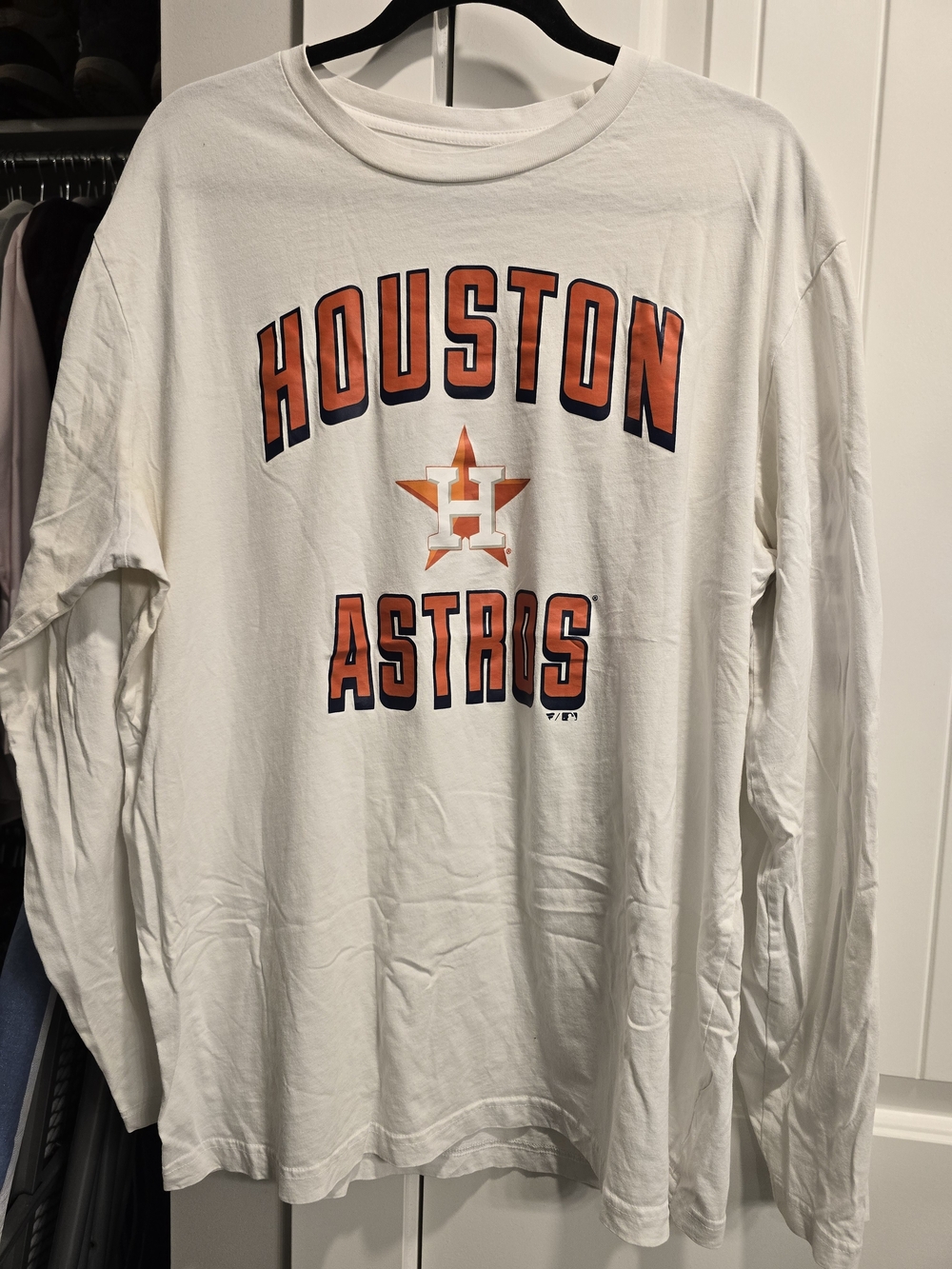 Fanatics White Crewneck Tee with Printed Logo